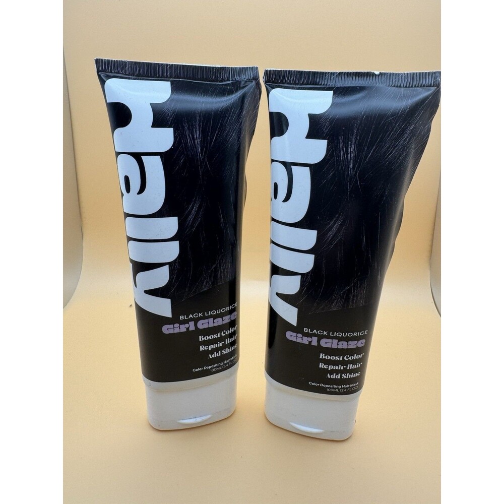 Hally Girl Glaze Black Liquorice Hair Mask Set x2
